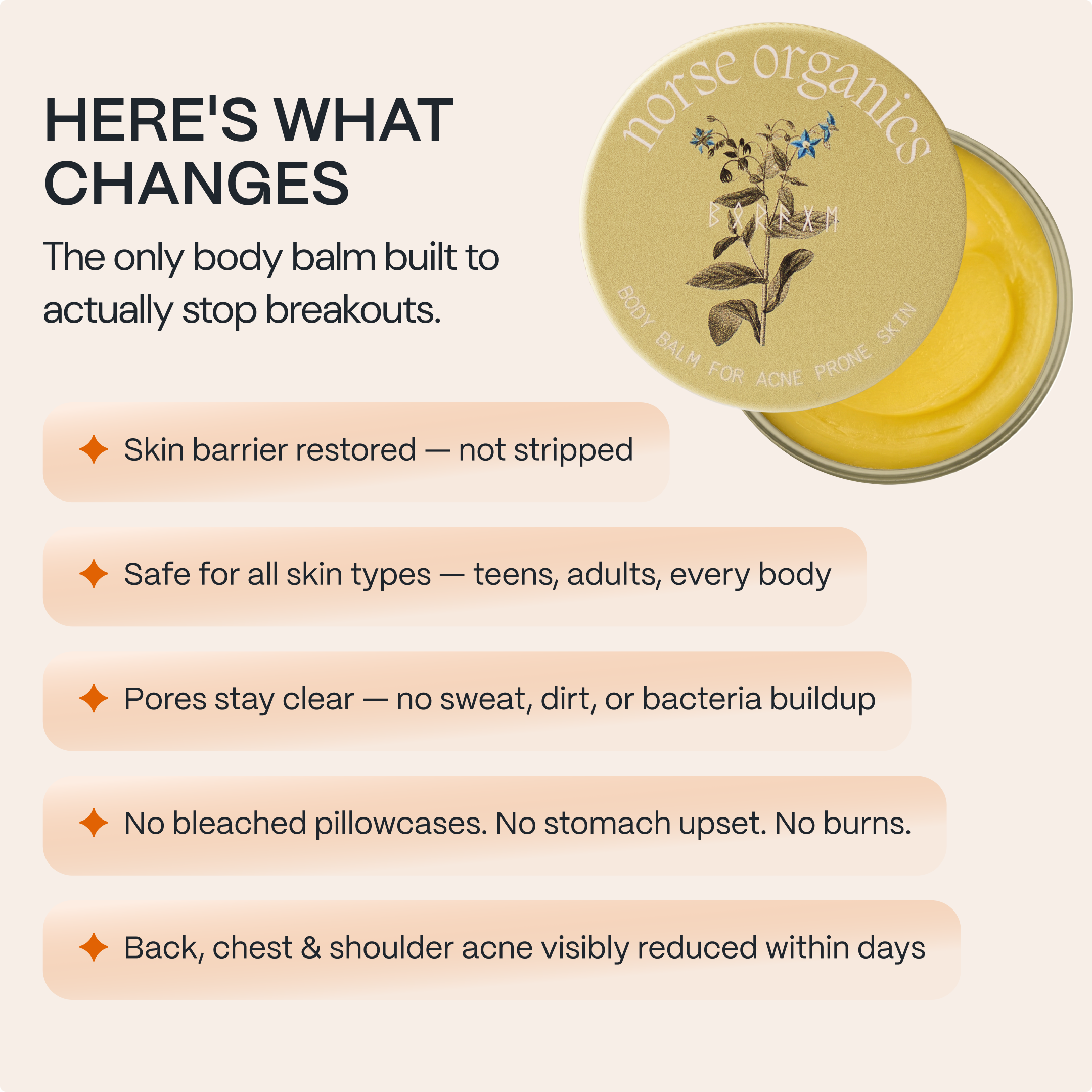 Norse Organics Body Balm for Acne Prone Skin product image