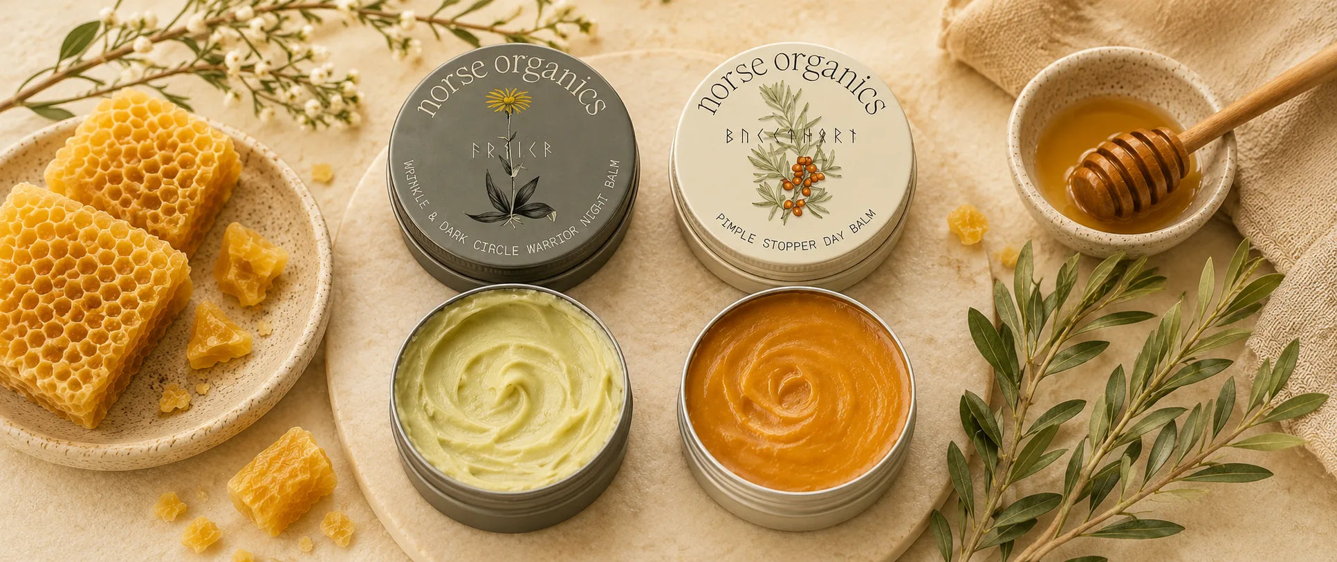 Close-up of natural beeswax used in skin balms